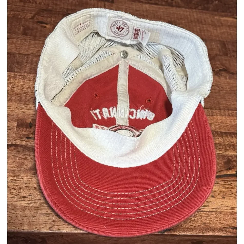 ‘47 Cincinnati Reds Clean Up Trucker Hat Mesh OSFM